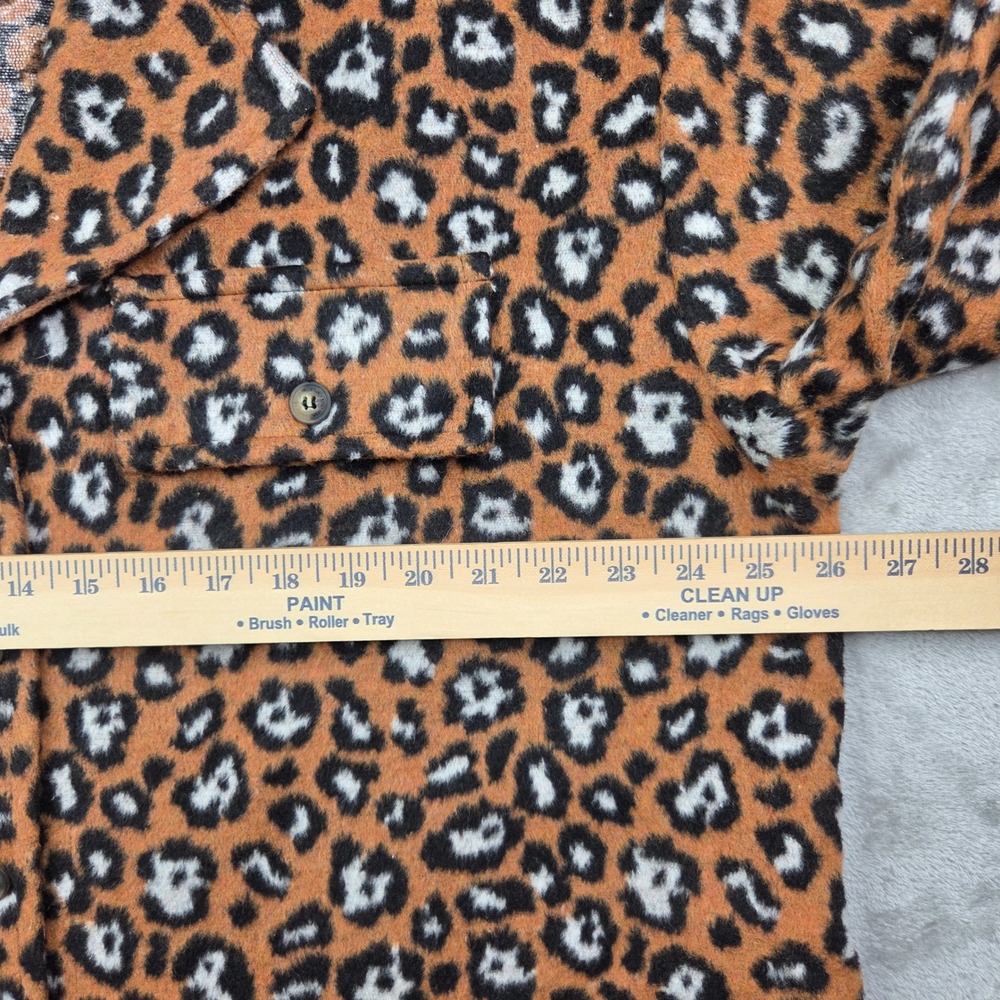 Simply Southern Women 2X Leopard Animal Print Fleece Shacket Button Shirt Jacket - Picture 9 of 12